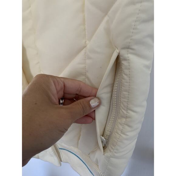 Hermans Vintage Korean Ivory zip up vest preppy cozy Womans M - Picture 5 of 8